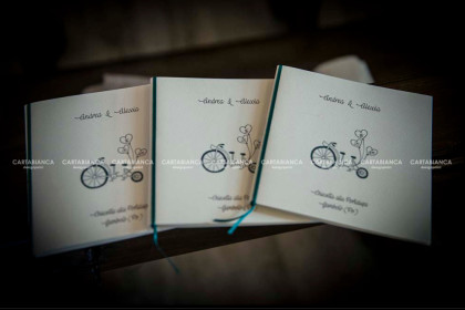 Libretti cerimonia matrimonio in bicicletta