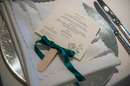 menù a ventaglio matrimonio in bicicletta