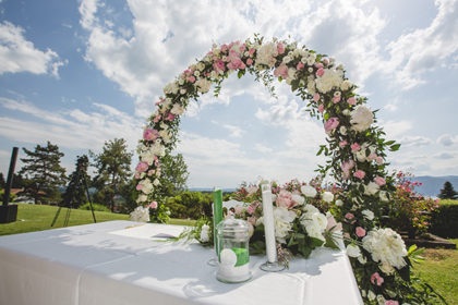 Arco floreale, matrimonio Elida e Stefano