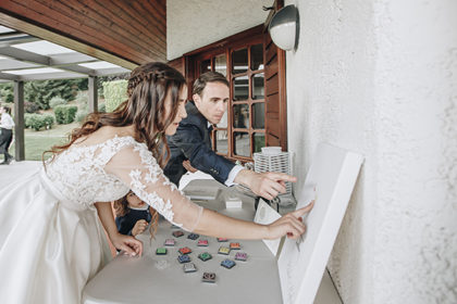 Guestbook impronta su tela, matrimonio Elida e Stefano